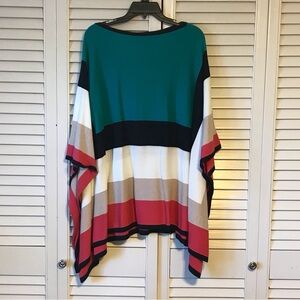 Rafaella Teal and Black Knit Top